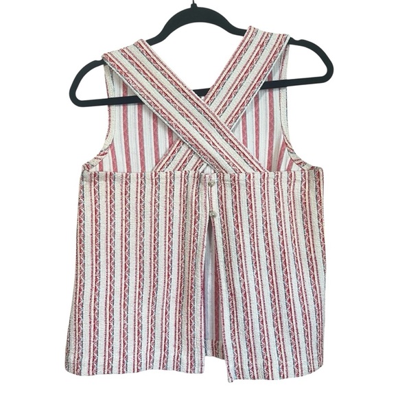 Madewell Bouclé Stripe Cross-Back Tank Top - Picture 3 of 9